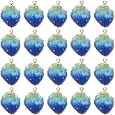 CRAFTYMELODY 20Pcs Flower Buds Pendant Brass Medium Purple Flower Resin Charms with Glass Beads Elegant Flowers Charms Bulk for Bracelet Necklace Jewelry Making Charm DIY Crafts Supplies