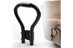 YUEYIN Modern Black Metal Recliner Handle Extender, Oversized Lever Extender for Elderly & Infirm, Ergonomic Design with 8 Tilt Angle