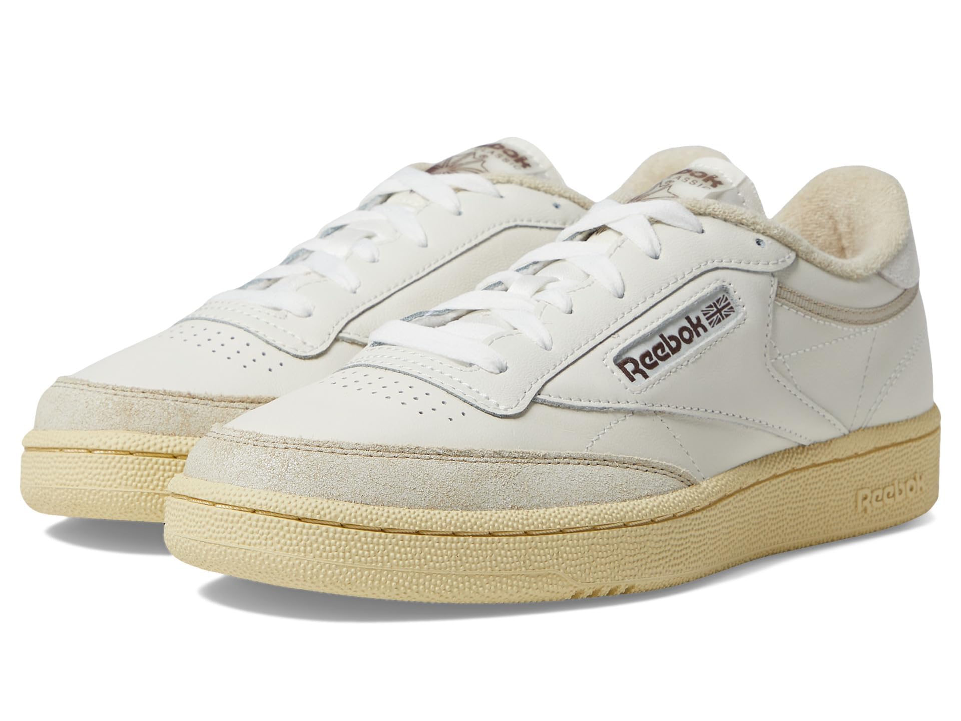 Reebok Men's Club C 85 Sneaker,Chalk/Weathered White/Vintage Chalk,5.5 Women/4 Men Image