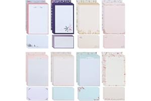 72 PCS Stationery Set with Envelopes,48 Writing Paper+24 Envelopes,Cute Double-Sided Printing Writing Paper and Envelopes Sta