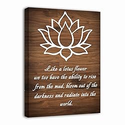 LZIMU Lotus Flower Canvas Wall Art Inspirational