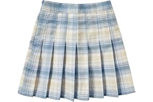 YEWSEA Pleated Mini Skirt High Waisted Tennis Skirts Skorts for Women Girls School Uniform Dress Cheer Skirt with Shorts,2T-4XL