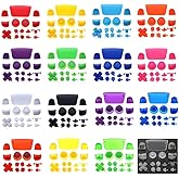 Full Buttons Set for PS5 Joysticks Dpad R1 L1 R2 L2 Direction Key ABXY Buttons Trigger Button Cap Cover for PS5 BDM-010 Game Console (Light Blue)