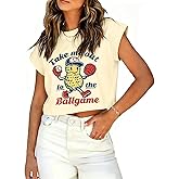 Baseball Shirts Women Baseball Mom Tshirt Funny Ballgame Graphic Tee Game Day Fan Gift Casual Short Sleeve Crop Tops