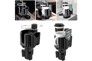 Car Cup Holder Expander,Cup Holder Adapter for Large Water Cups,2 Drink Bottles,Cup Coffee Bottles,NATGIC 4-in-1 Cup Holders 