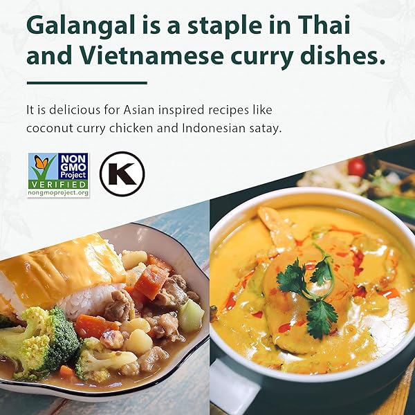 SOEOS GALANGA POWDER 8OZ (227G), TWIN PACK, 16OZ TOTAL, NON-GMO, KOSHER, GREATER GALANGA, ALPINIA GALANGA, PERFECT FOR TOM YUM AND TOM KHA SOUPS,PRODUCT OF VIETNAM, GALANGAL POWDER FOR COOKING.