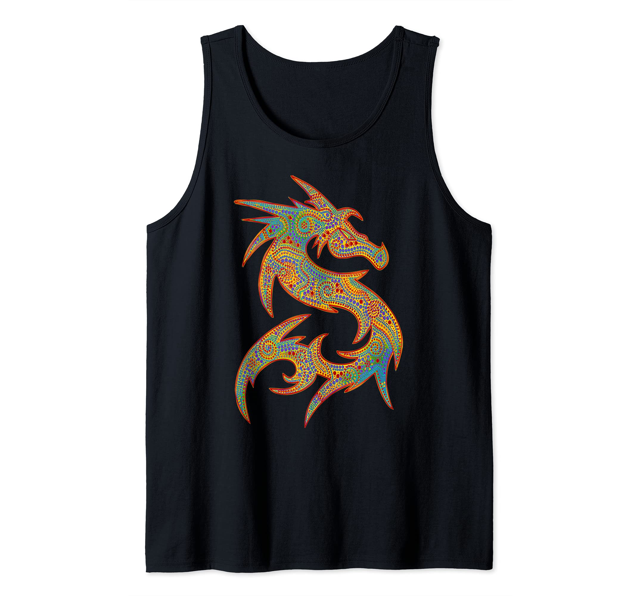 FANTASY DRAGON - dot painting art 3 - Fan Fun Tank Top