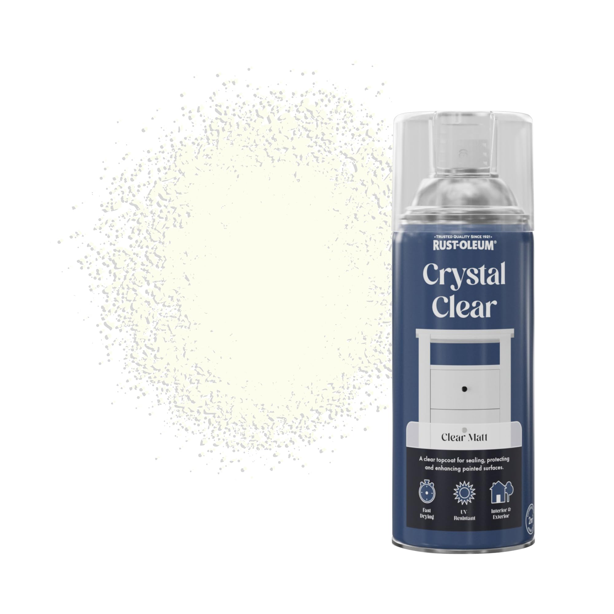 Rust-Oleum 400ml Crystal Clear Spray Paint Aerosol - Matt