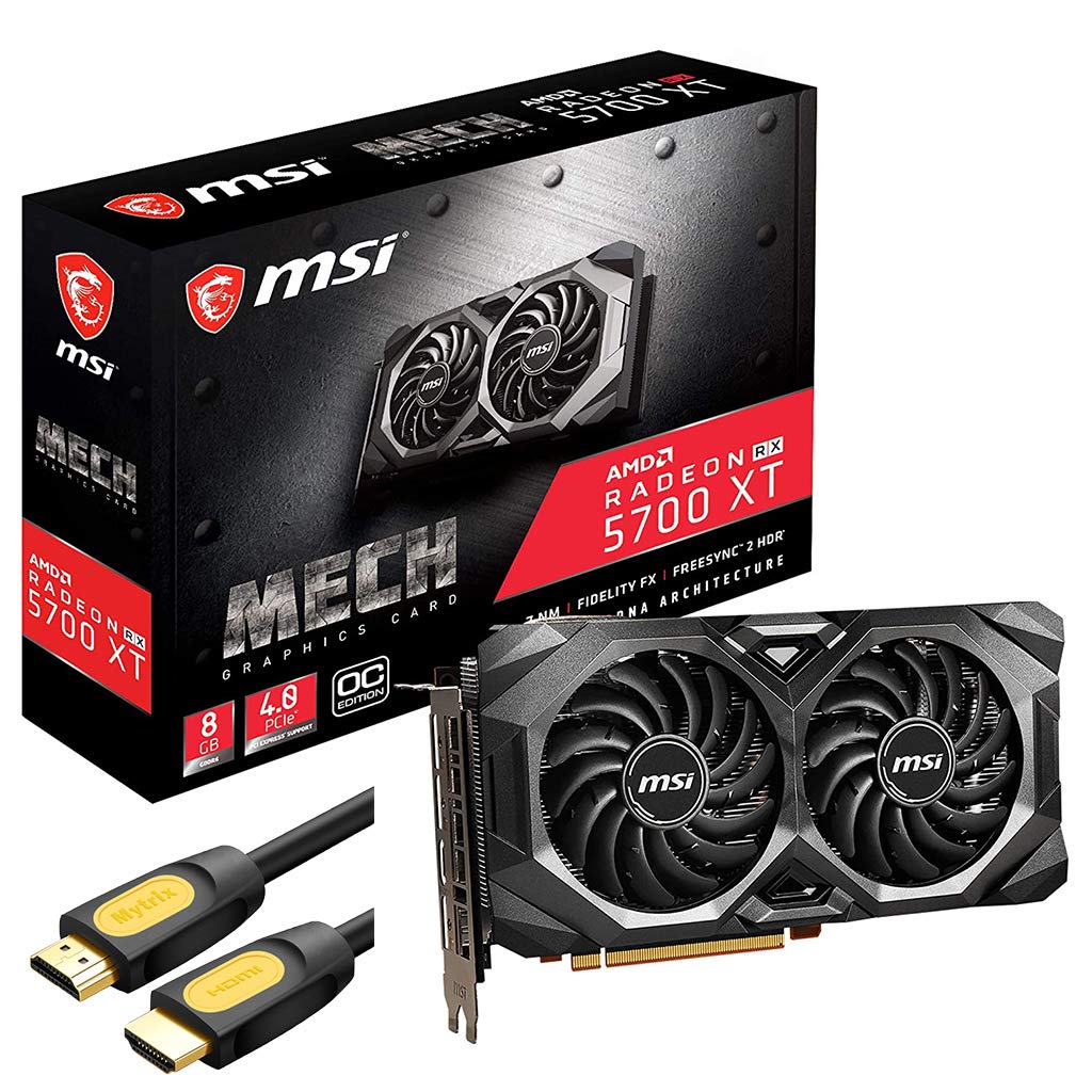 MSI RX 5700 XT Gaming Graphics Card, NAVI GPU RDNA Architecture, 8GB GDDR6, PCIe 4.0 Support, 7nm Pr