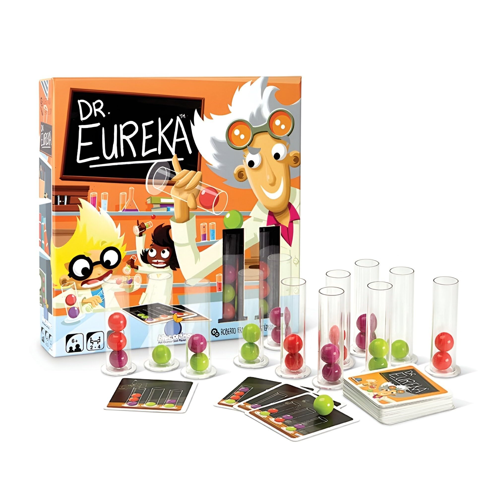 Blue Orange | Dr. Eureka | Children's Game | Ages 6+ | 2-4 Players | 15 Minutes Playing Time