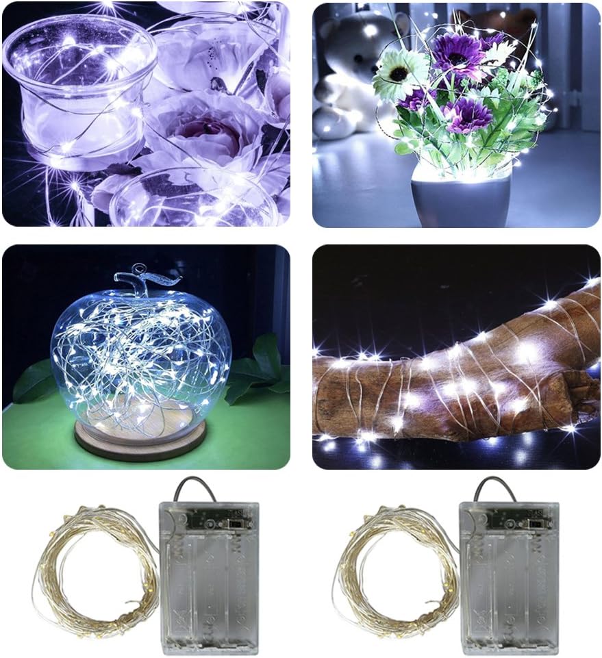BXROIU 2 x Fairy String Lights Battery Operated - Image 3