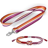 HARACRAFT Pack of 2 LGBTQIA+ Accessories, Infinity Love Bracelet and Matching Rainbow Lanyard, Pride Month Gift Set, Things Stuffs for LGBTQIA Community (Lesbian)