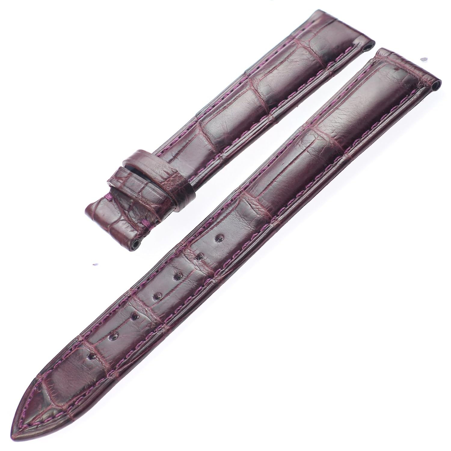 人気絶頂 Zlimsn 10色ハンドメイドカスタマイズgenuine Crocodile腕時計レザー時計バンド交換ストラップ10 Mm 11 Mm 12 Mm 13 Mm 14 Mm 15 Mm Mm 22 Mm 26 Mm 17mm ライトパープル ライトパープル 17mm B078swbp97 Www Gcc Ccpf Com