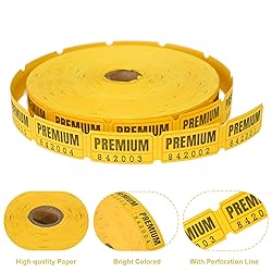L LIKED Yellow Raffle Tickets, Single Ticket
