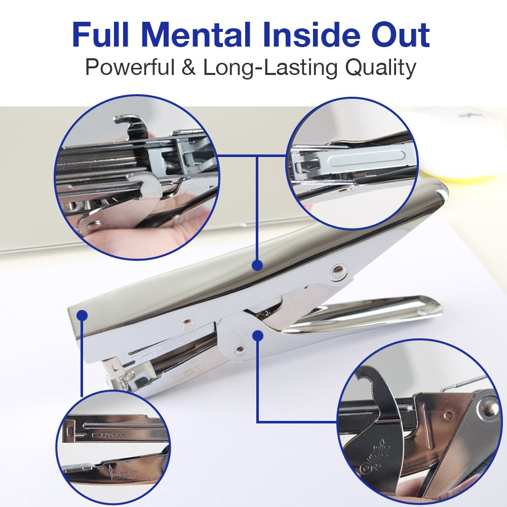 LandHope Stapler with 1000 Staples and Remover Set 20 sheets Capacity Full Desktop Office Size Work
