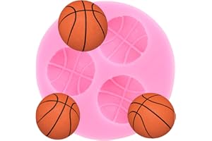 YIHUOMOLDS Ball Silicone Molds Basketball Fondant Mold for DIY Cake Decorating Cupcake Topper Chocolate Candy Gum Paste Polym