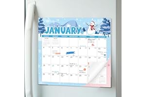 THBOXES 2026-2027 Magnetic Fridge Calendar, 18 Month Fridge Calendar Runs from January 2026 to June 2027 Magnetic Calendars for Refrigerator for Personal Planning and Organizing, Festival Style
