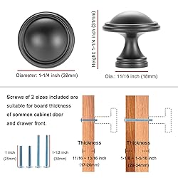 KOOFIZO 30-Pack Classical Cabinet Knob - Brushed