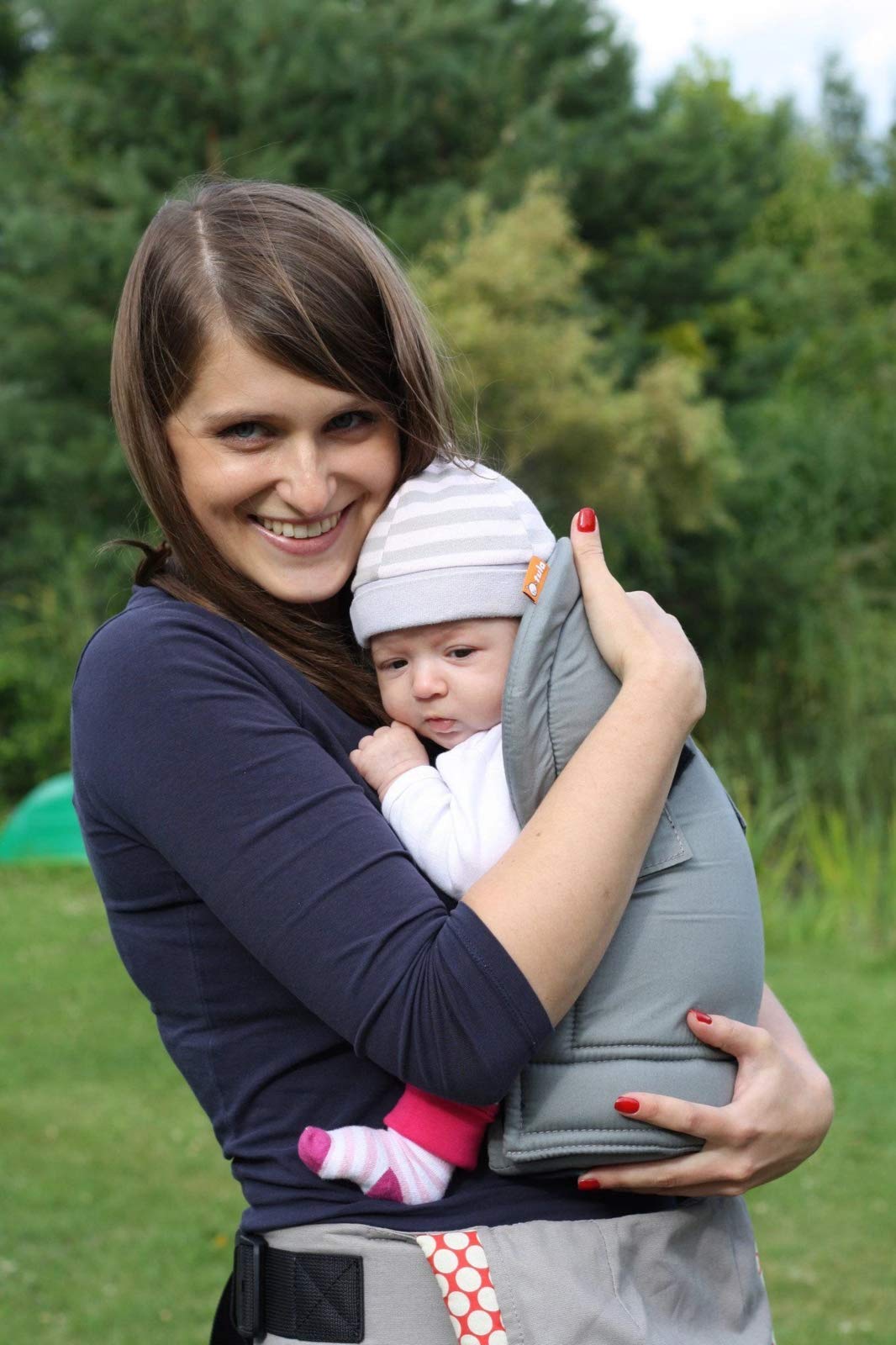 Baby Tula Infant Insert for Standard Baby Carrier, Newborn Support Cushion for 7 to 15 Pounds, Ergonomic Positioning and Head Support for Front Carry Only, Compatible Accessory - Gray