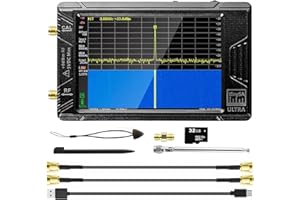 WOOKLEA TinySA Ultra ZS405 Spectrum Analyzer, 100kHz-5.3GHz V0.4.5 4inch Portable Tiny Frequency Analyzer with 32gb Card & 3000mAh Battery, 2 in1 Signal Generator 100kHz to 800MHz MF/HF/VHF UHF Input