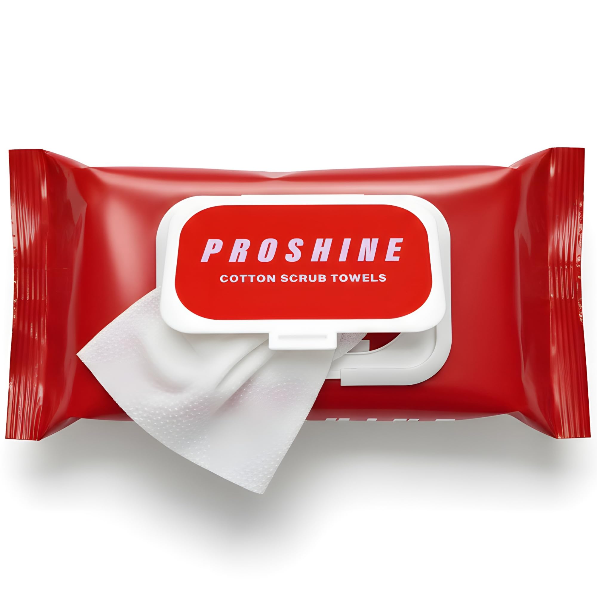 Cotton Scrub Towels for Makeup Removal (30 Pack) – UK Made Biodegradable Exfoliating Wipes with Retinol, Shea Butter & Vitamin E – Vegan, Cruelty-Free Face Towels for Radiant Skin by Proshine