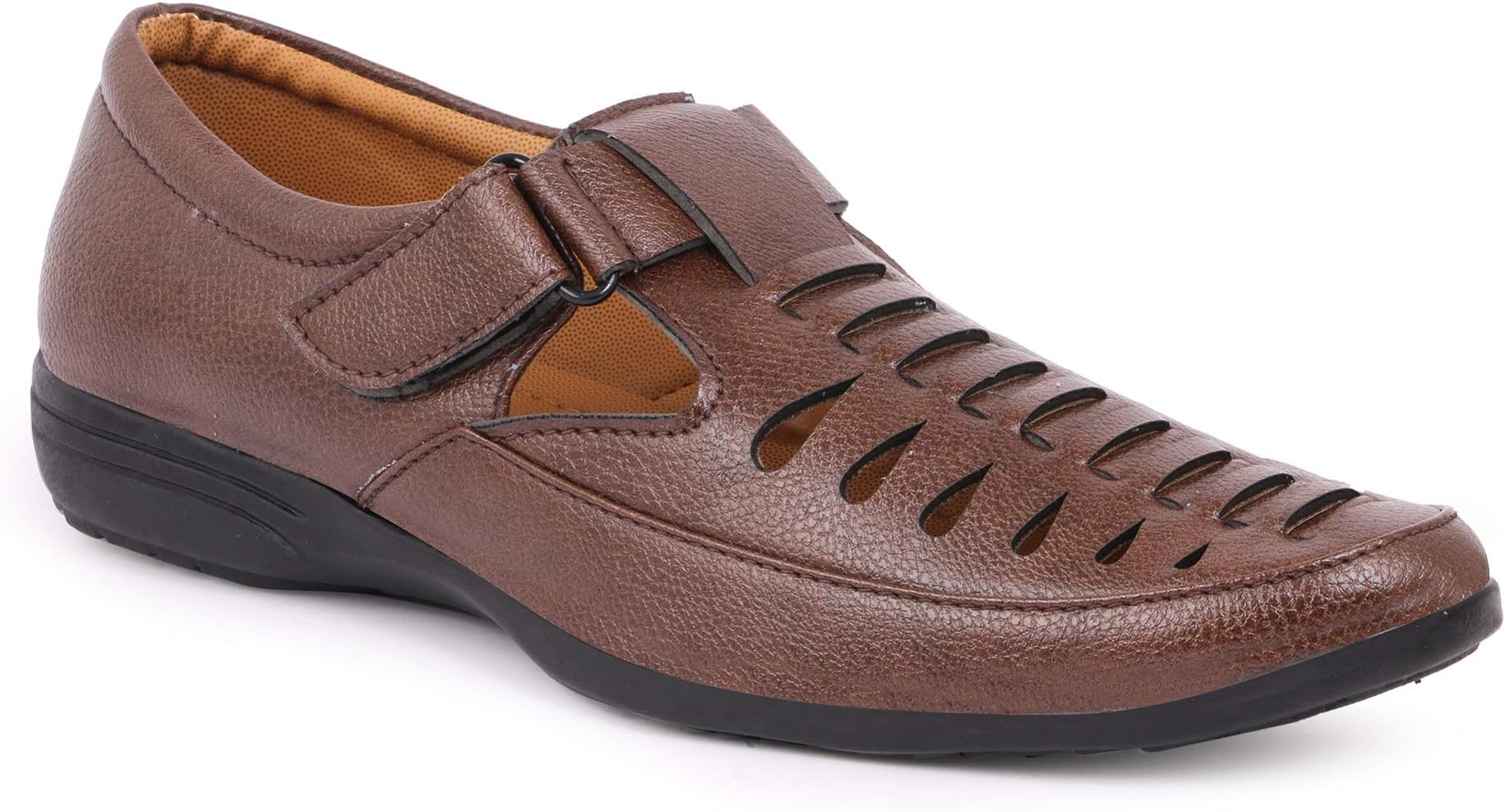 Men's Faux Leather Sandal - Fashion Slip-On Loafer Shoe - For Daily Use Outdoor Indoor Home Formal Office Casual Ethnic Wear