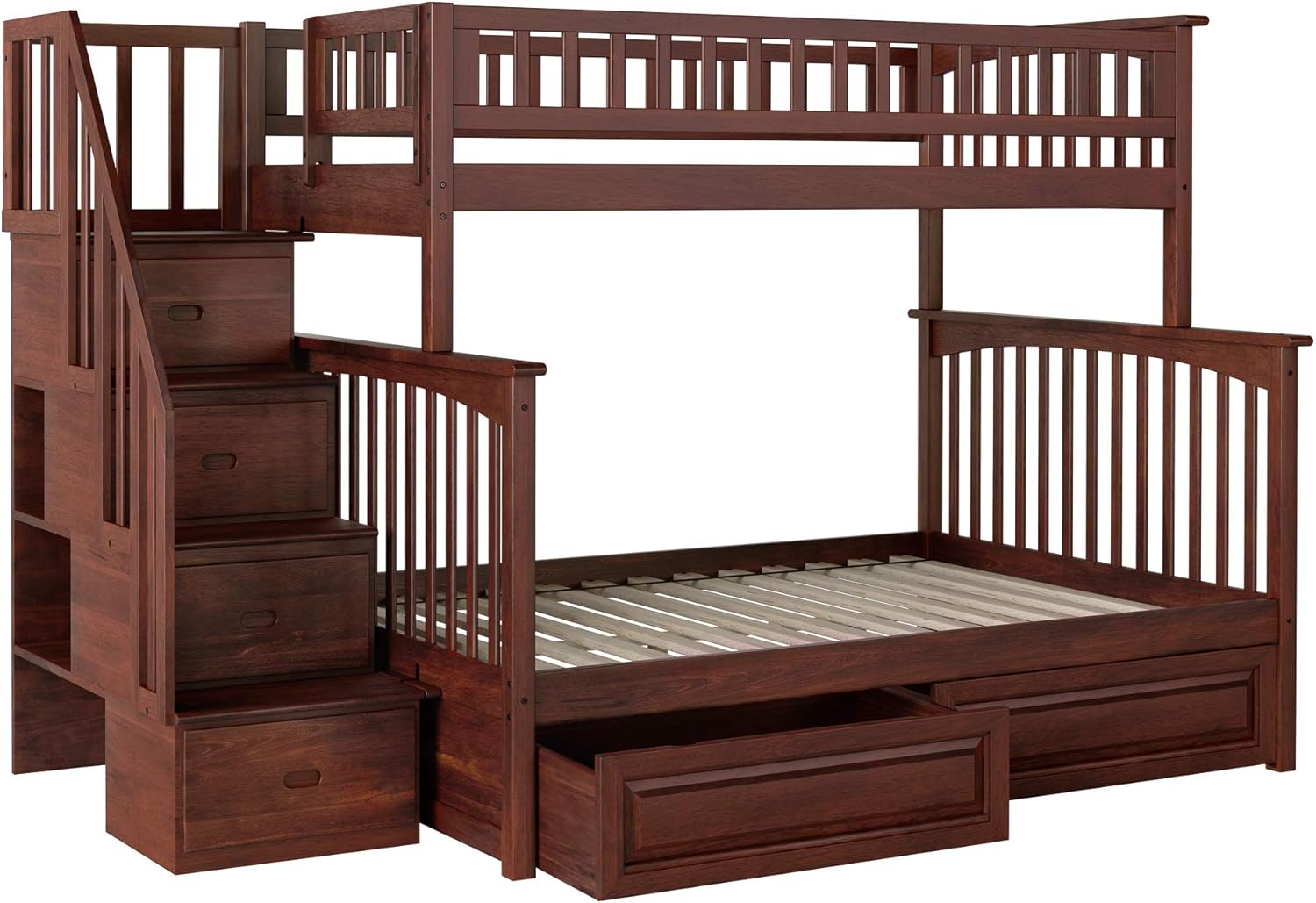 raised twin bed with storage