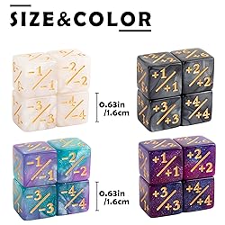 48 Pieces MTG Dice Counters Buff Token Dice Loyalty