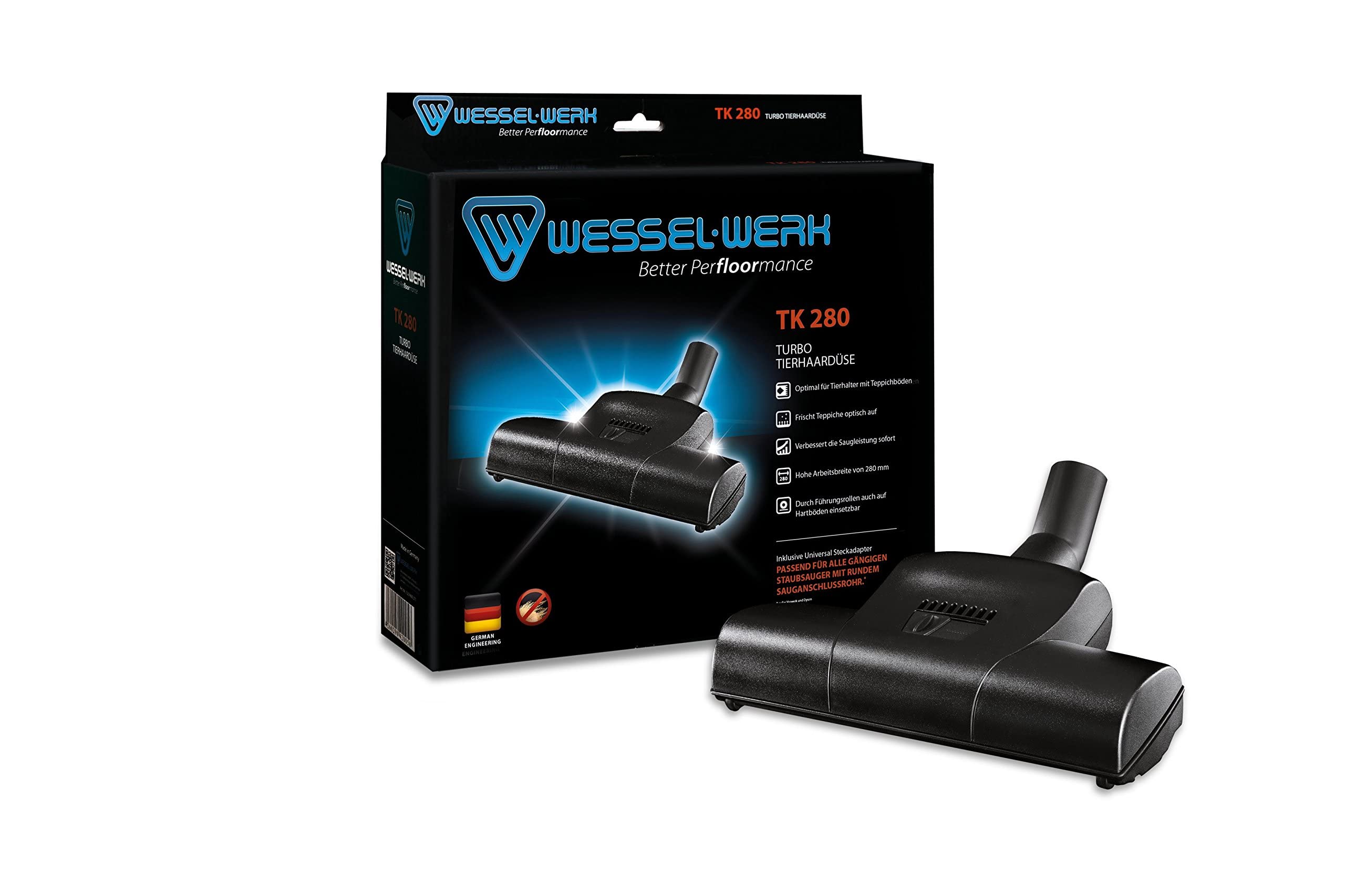 Wessel 12.9 600–271 Turbotierhaardüse Universal, Suitable for All Floors Including Carpet, Model TK 280