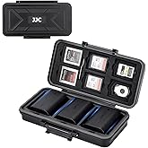 JJC Multi-Function Camera Battery Memory Card Storage Case for 6 SD Card,6 CFexpress Type-B/XQD Cards,5 CFexpress Type-A Card