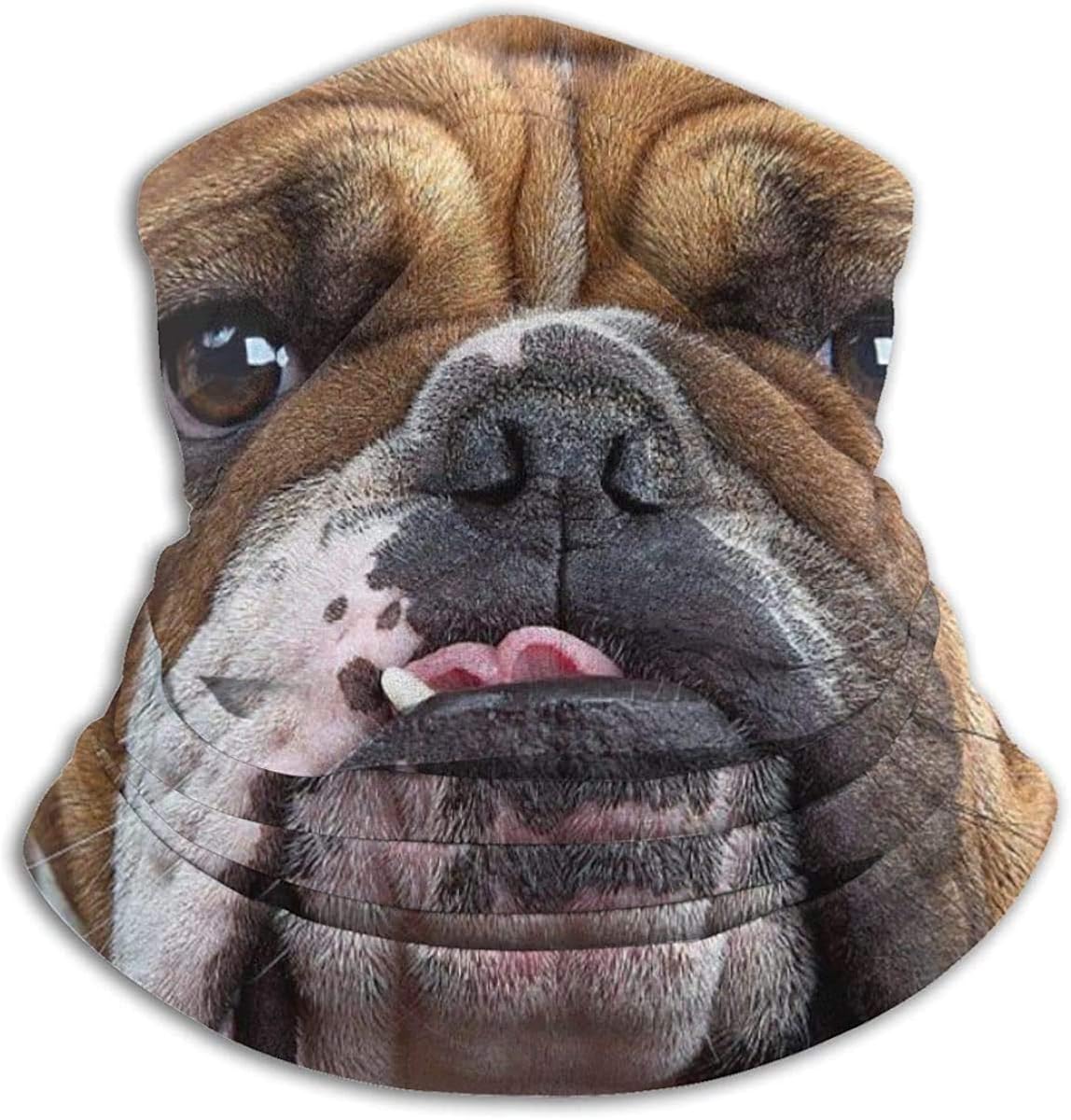 Bulldog Face Microfiber Neck Warmer Mask Balaclavas Soft Fleece