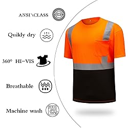 DPSAFETY High Visibility Shirts Quick Dry Safety T