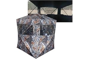 THUNDERBAY SPUR Collector 2-4 Person Hunting Blind, Portable Ground Blind with Silent Sliding Window, Portable Durable Hunting Tent for Deer & Turkey Hunting