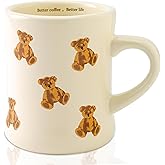 HAOW Charming Teddy Bear Coffee Mug - Adorable Gift for Kids and Adults - Cute Ceramic Cup for Home, Office - Perfect for Animal Lovers, Teachers, Parents - Fun Drinkware for All Beverages-11OZ