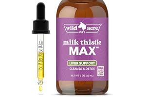 Milk Thistle for Dogs - Max Strength Liver Support, Cleanse & Detox - Natural Bacon Flavor - Simply Add to Food - Picky Pup A
