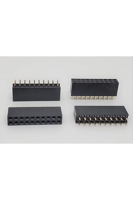 Breadboard Header Pins 5-Pack 2x20 Pin Female Headers - 2.54mm Pitch ...