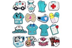 SHEIZSCHY 16Pcs Howdy Medical Coffee Summer Autism Bookish Princess Purple Witch Jesus Plants Dominican Shoe Charms for Croc Bubble Slides Sandals Clogs, Shoe Decorations for Adults Women Girls Boys