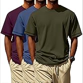 Neer 3 Pack Big and Tall Shirts for Men L-7xl, Short Sleeve Men Crewneck Tops Loose Casual Large T-Shirts Summer Basic Tee
