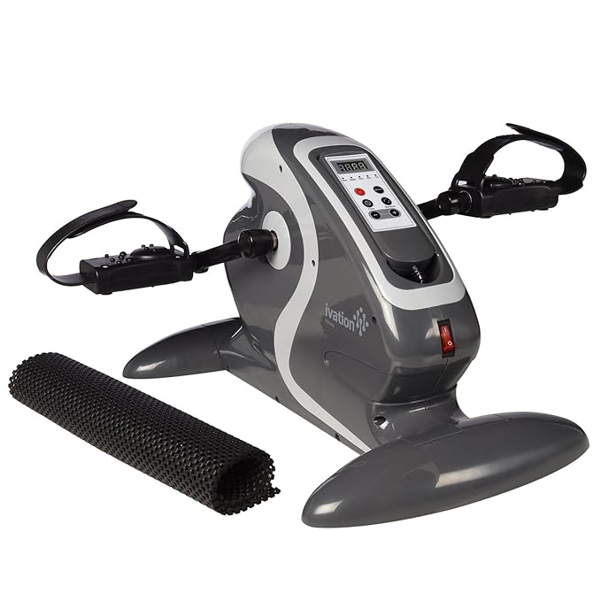 Ivation Motorized Fitness Electric Mini Exercise Bike