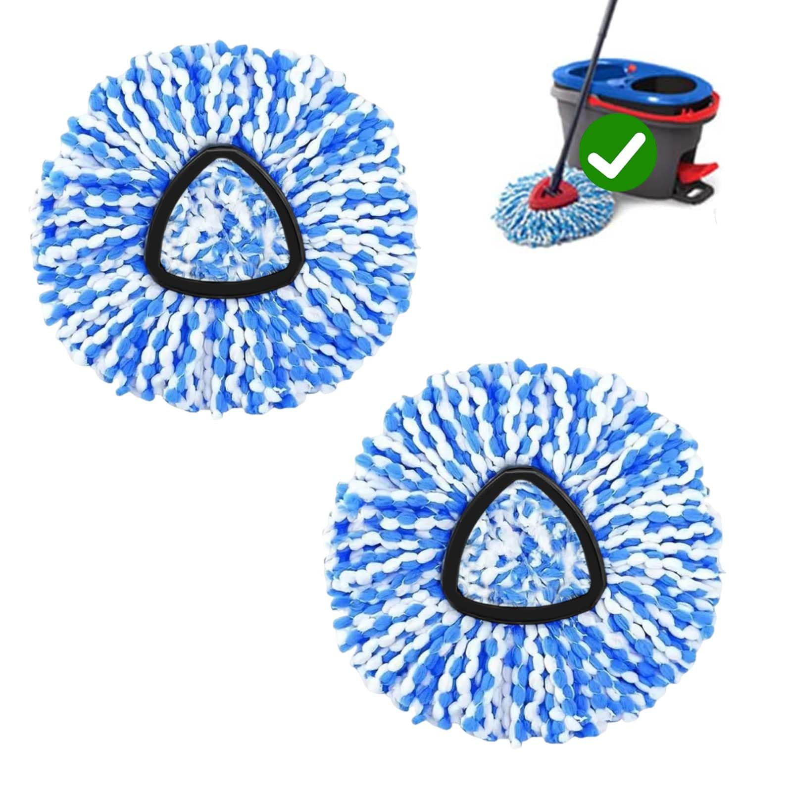 Photo 1 of 2-Pack Spin Mop Replacement Head for O-Ceda RinseClean Spin Mop Refill 2-Tank System Microfiber Deep Cleaning Machine Washable and Easy-to-Replace