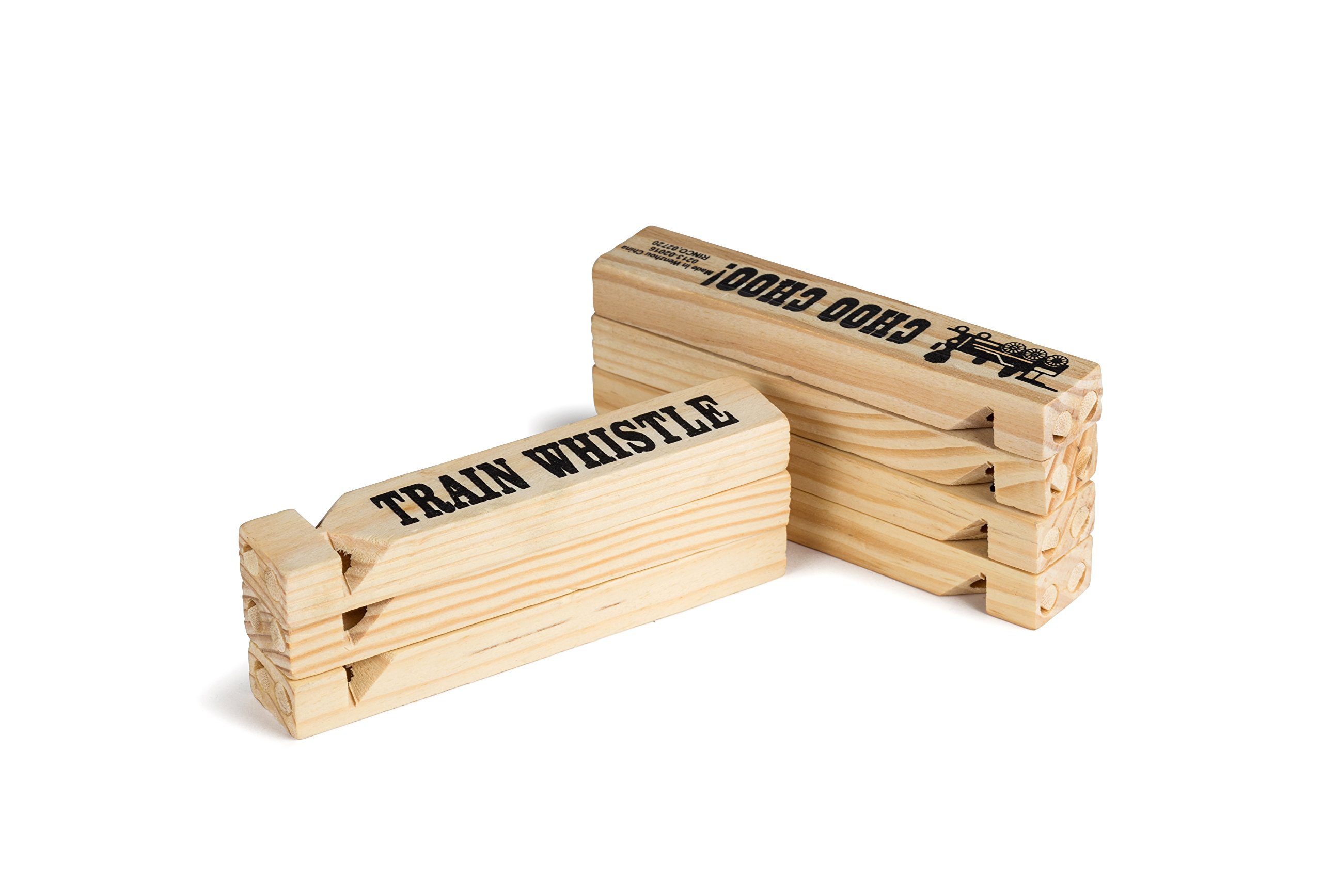 Neliblu 1 Dz 5.75" Wooden Train Whistles, Train Whistle for kids, Train