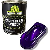 LiME LiNE Candy Pearl Basecoat &ndash; All-In-One Base, Pearl &amp; Candy Color | Tri-Stage Look in One Step | Full-Coverage with TransparentLook: Must be Cleared with 2K Clearcoat (Grimace Purple, 1 Pint)