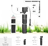 AQQA 4-in-1 Fish Tank Filter 650L/h Adjustable Flow for Up to 200L view 6