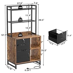 Homieasy Vertical Filing Cabinet with Lock