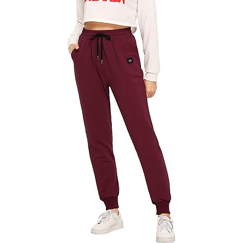 SweatyRocks Women's Drawstring Waist Athletic Sweatpants Jogger Pants with Pocket