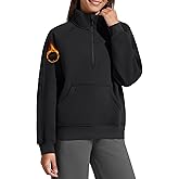 G4Free Flurrylux Women's Mock Neck Sweatshirt Half Zip Hoodie Cotton Fleece Pullover Winter
