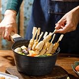 Lanjue 200Pcs Bamboo Paddle Skewers 12cm Flat Barbecue Cocktail Picks Party view 5