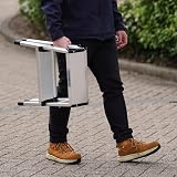 TOUGH MASTER 2 Step Aluminium Hop Up Platform Ladder 150kg Heavy Duty Folding view 4
