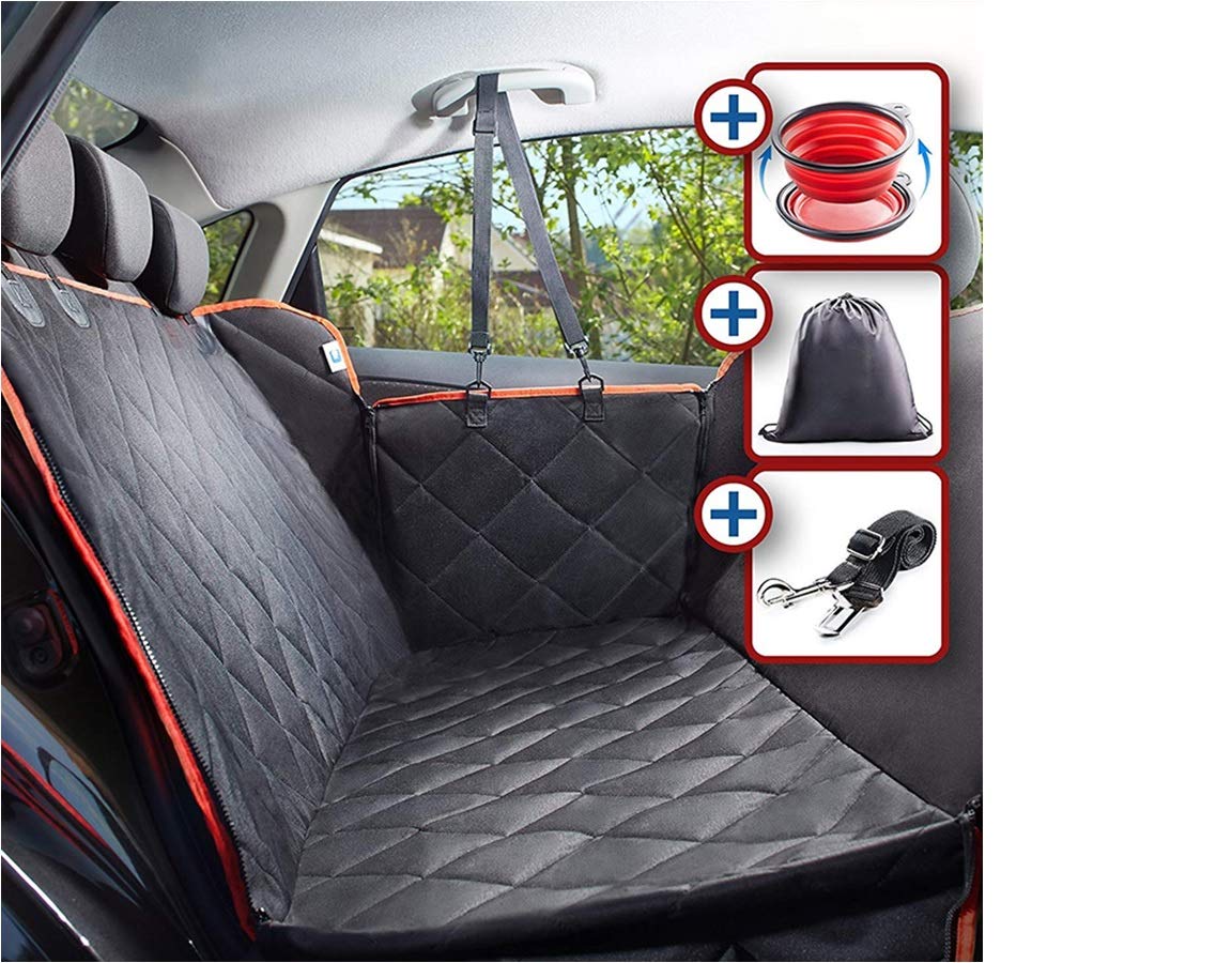 Mighty Products Dog Seat Cover for Back Seat Waterproof Anti-Scratch Pet Protect + FREE BOWL