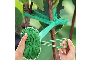 Garden Twine, Soft Plant Ties Green Tomato Ties Stretchy Garden String for Supporting and Tying Climbing Plants Veggies Flowe